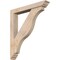 Ekena Millwork Funston Traditional Smooth Bracket w/ Offset Brace, Douglas Fir, 5 1/2"W x 36"D x 40"H BKT0604X36X40FST01SDF - alternate 1